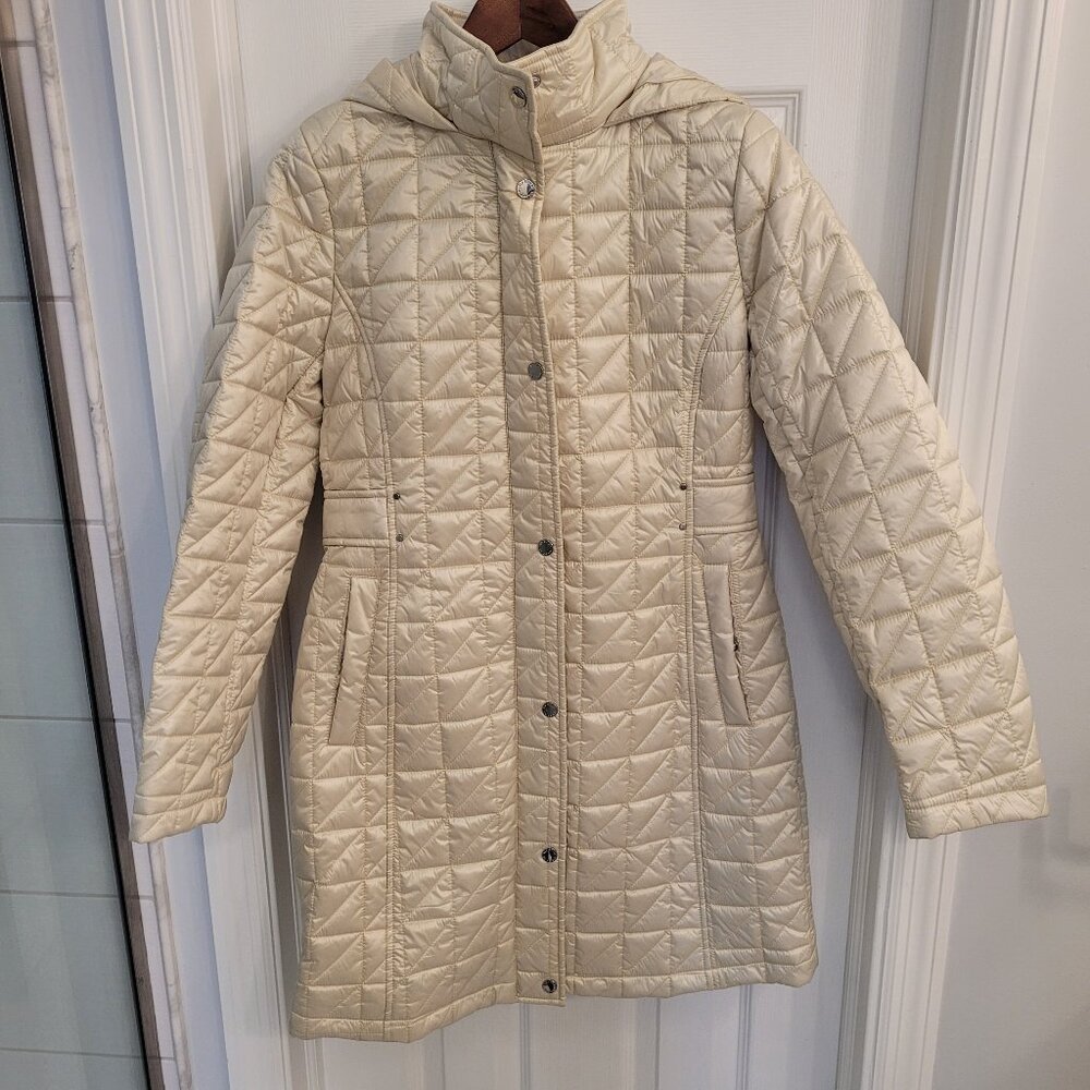 VIA SPIGA Box Quilted Walker Coat With Inset Belt - Worn once, like new!!!